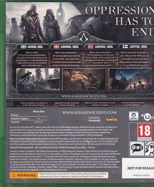 Assassins Creed Syndicate Special Edition - XBOX One (B Grade) (Genbrug)